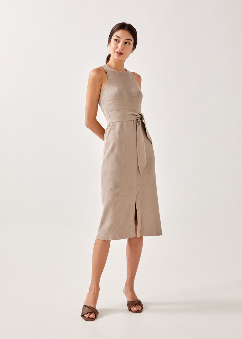 

Olym Ribbed Knit Midi Dress-235-M