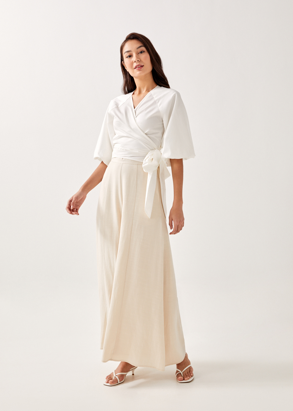 

Sabelle Poplin Wrap Front Top-031-XS