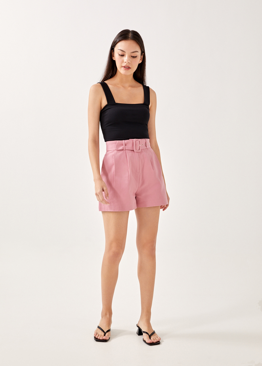 

Athena Belted Tailored Shorts-363-XS