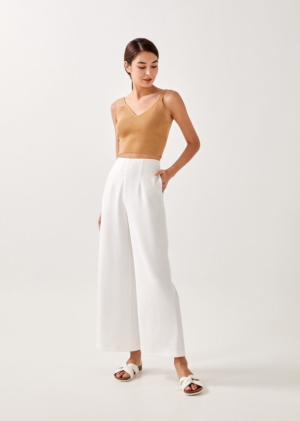 

Vivica Classic Wide Leg Pants-031-S