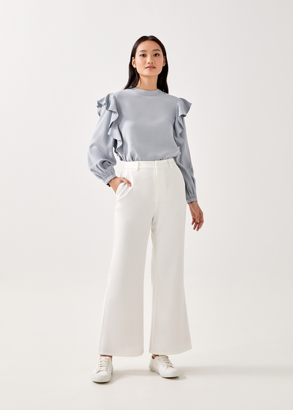 

Tara Ruffle Blouse-347-XS