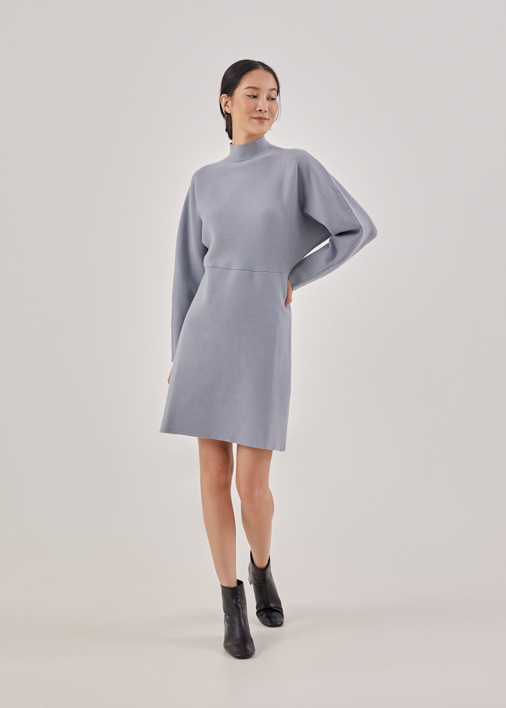 

Arina Mock Neck Knit Dress-231-XL