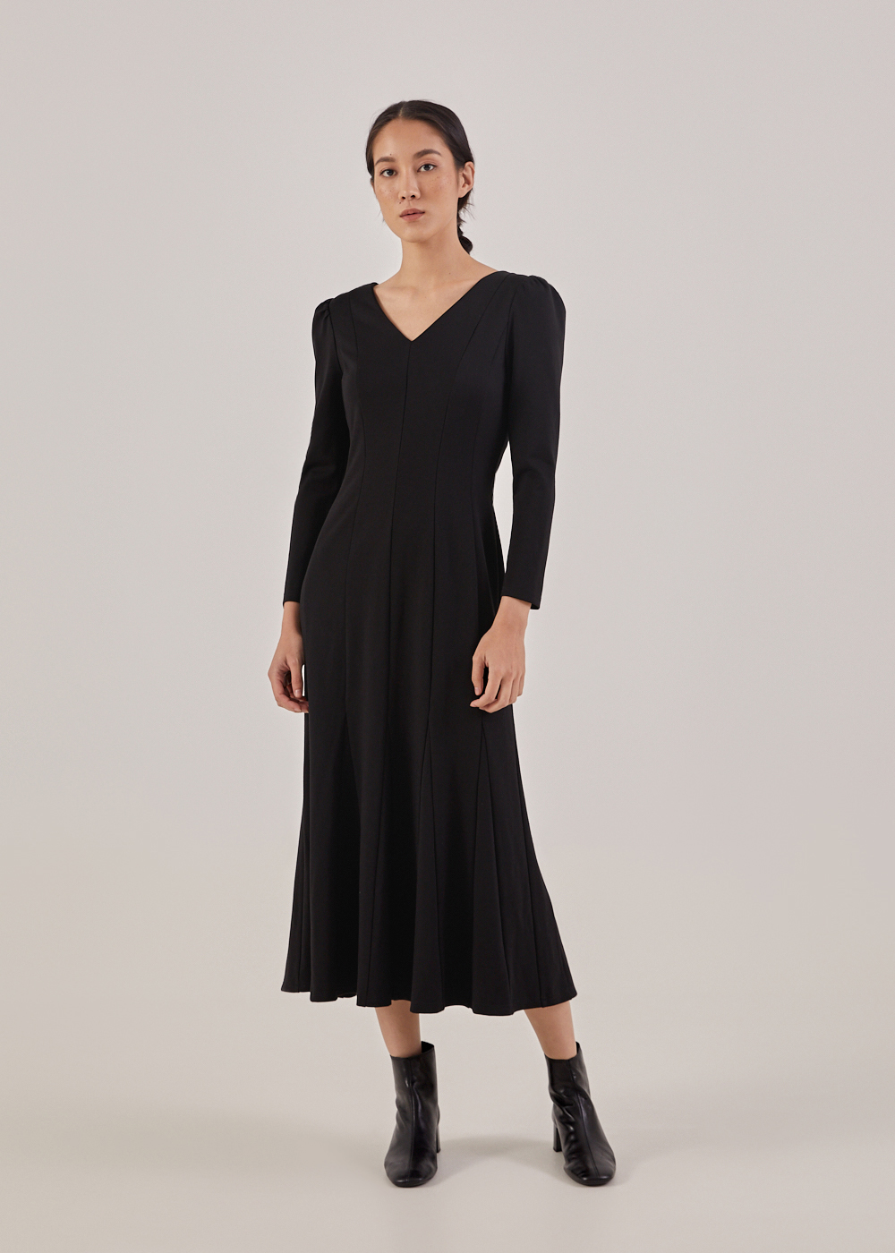 

Jovene Godet Panel Maxi Dress-014-XS