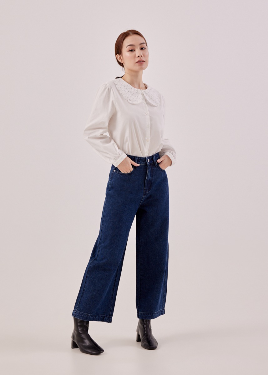 

Endera Contrast Collar Blouse-031-S