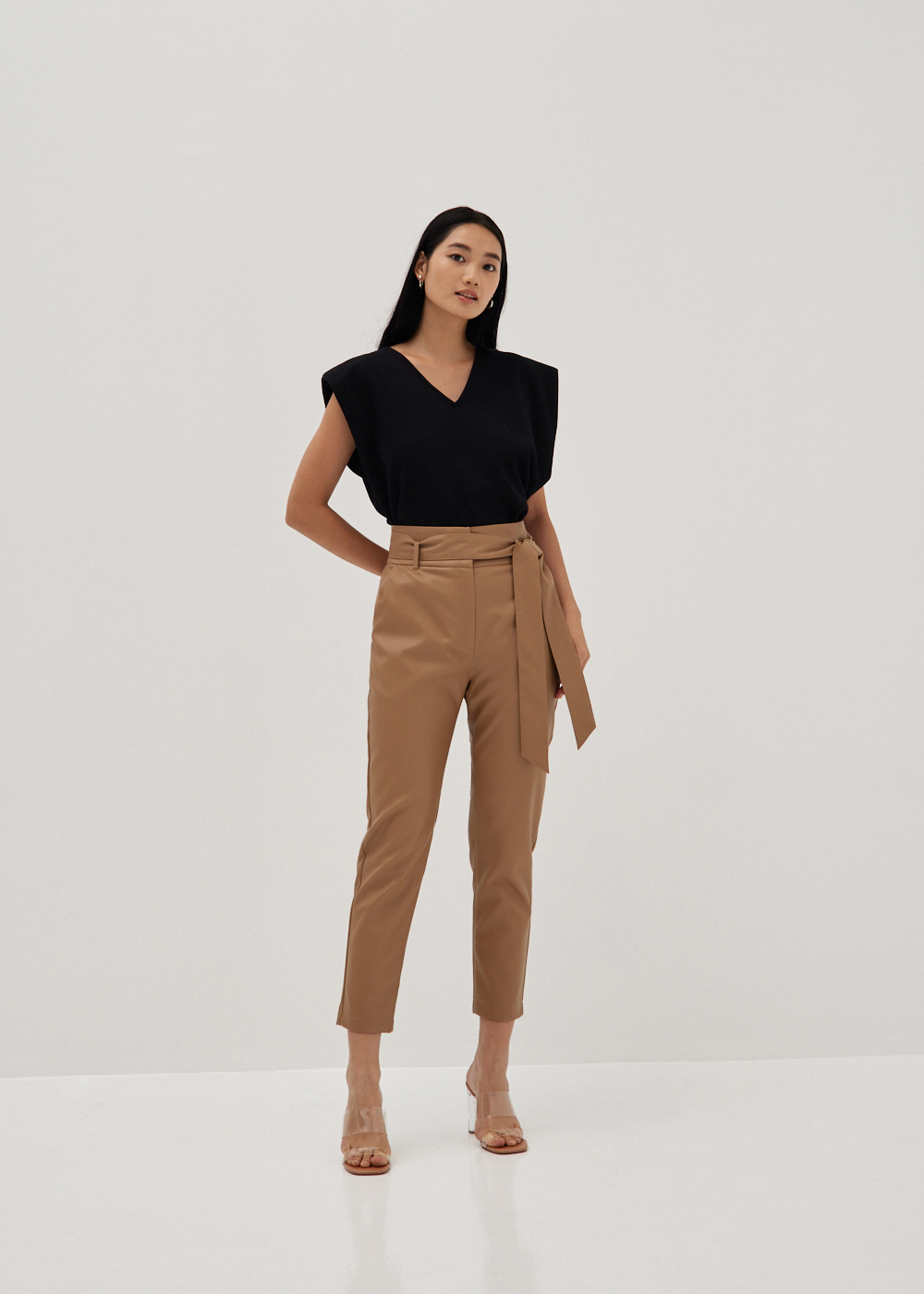 

Mindi Pleather Peg Leg Trousers-276-L