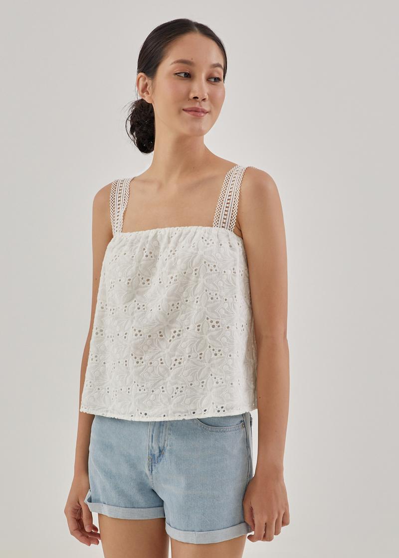 Rosa Broderie Swing Camisole