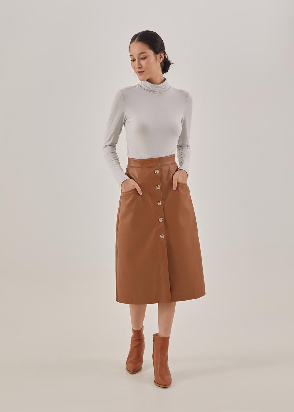 Dianne Pleather A-line Skirt