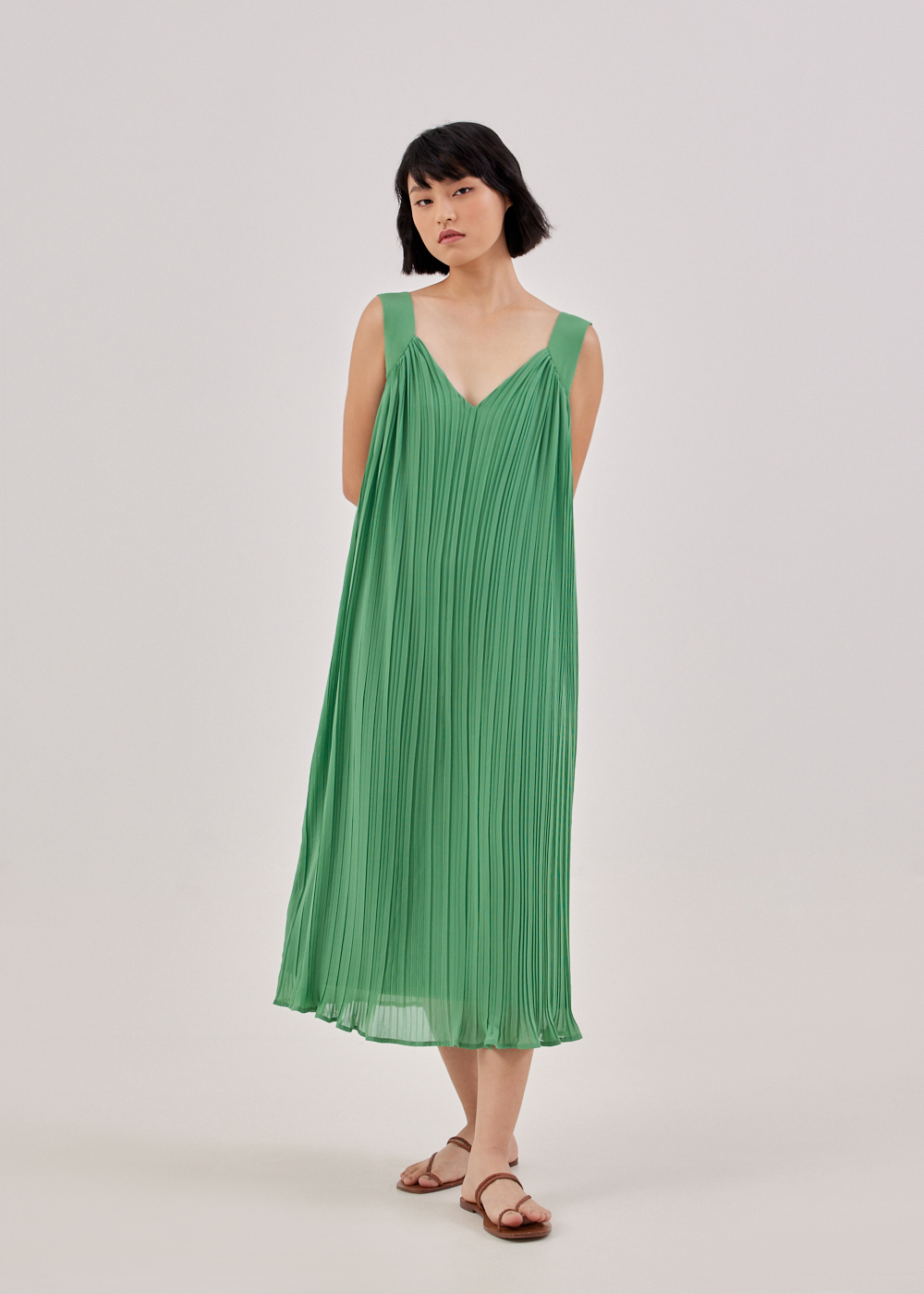 

Coralyn Sunray Pleated Dress-366-XS