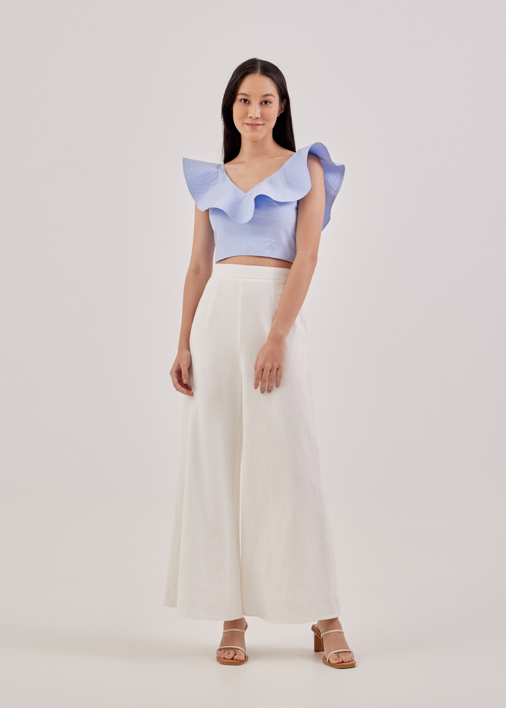 

Elliette Ruffle Crop Top-261-XS