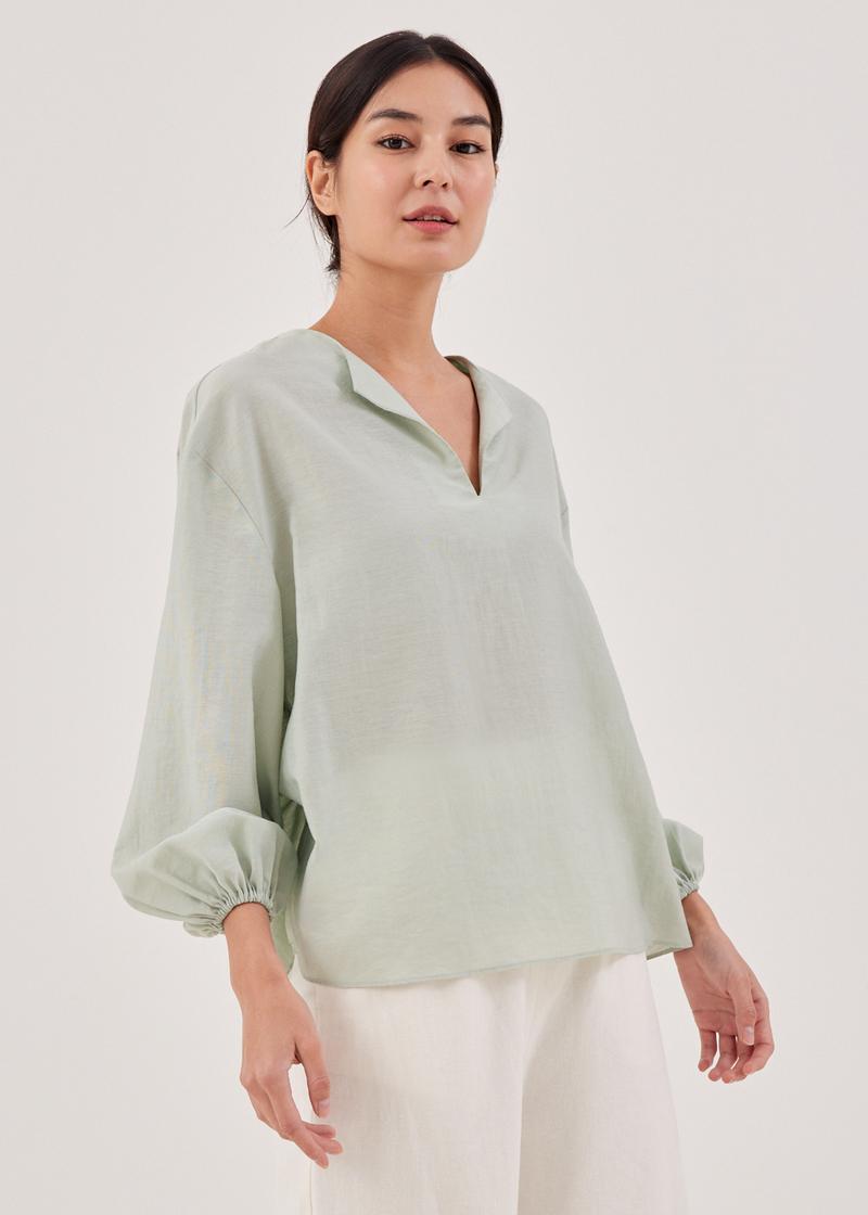 Erin Notched Poet Blouse