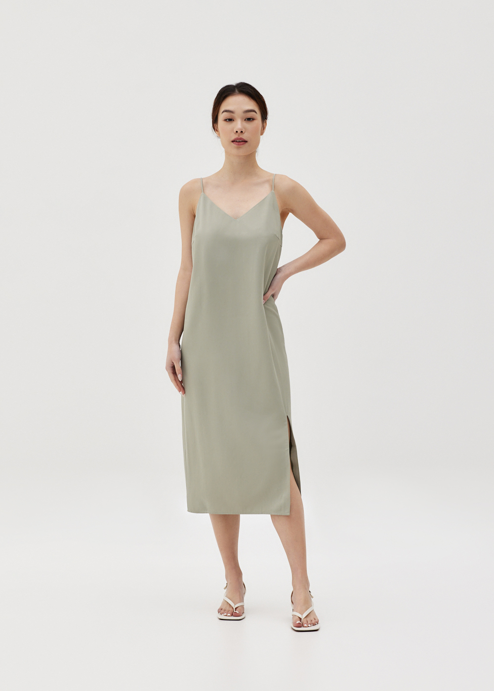 

Polina Column Slip Dress-161-XXS