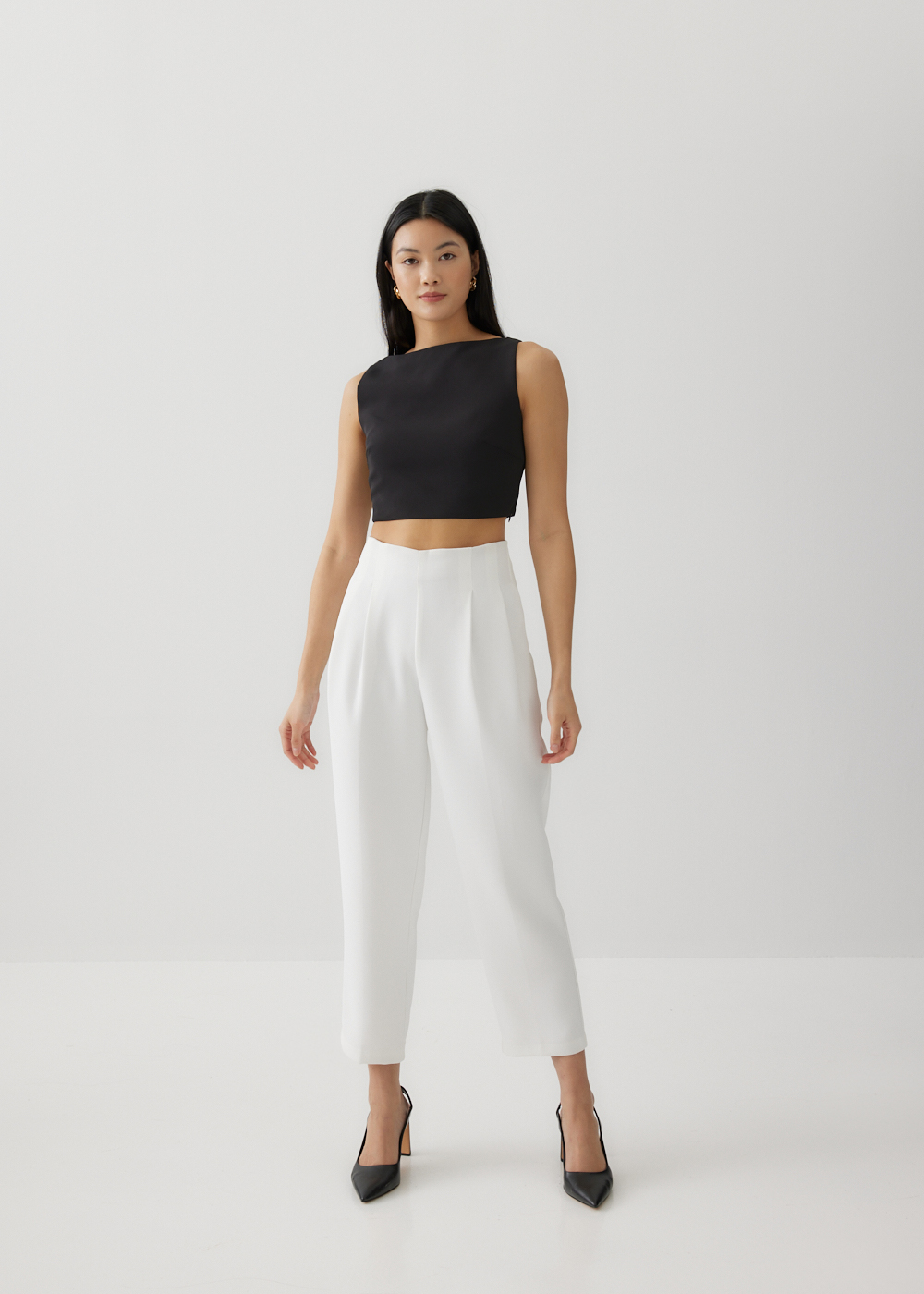 

Nelizza Boat Neck Crop Top-014-L