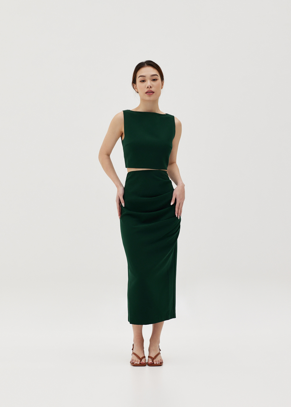 

Mailea Side Pleat Column Skirt (2022 Version)-078-XXS