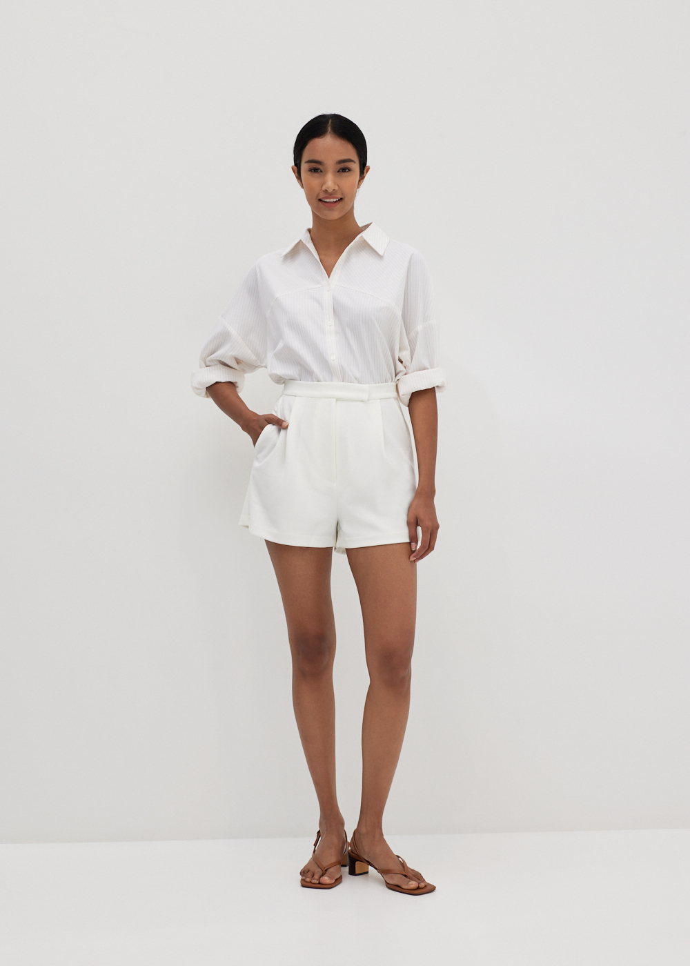 

Maliya Striped Oversized Shirt-031-XXS