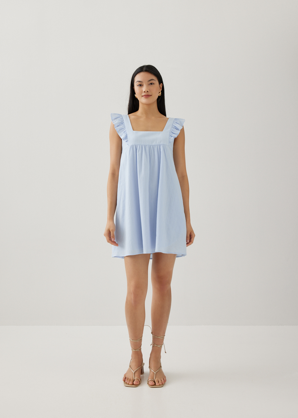 

Effie Textured Frill Babydoll Dress-093-XL