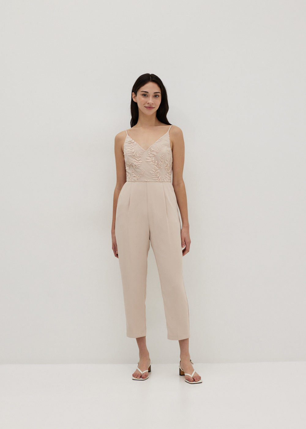 

Maela Mixed Fabric Jumpsuit-279-XL