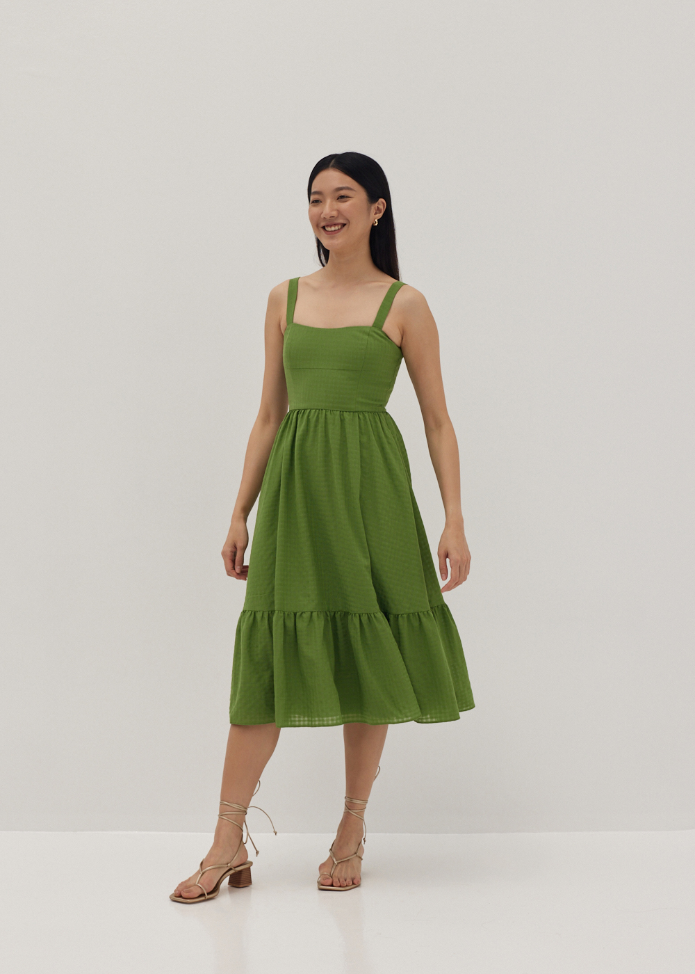 

Ronni Bustier Fit & Flare Midi Dress-155-L