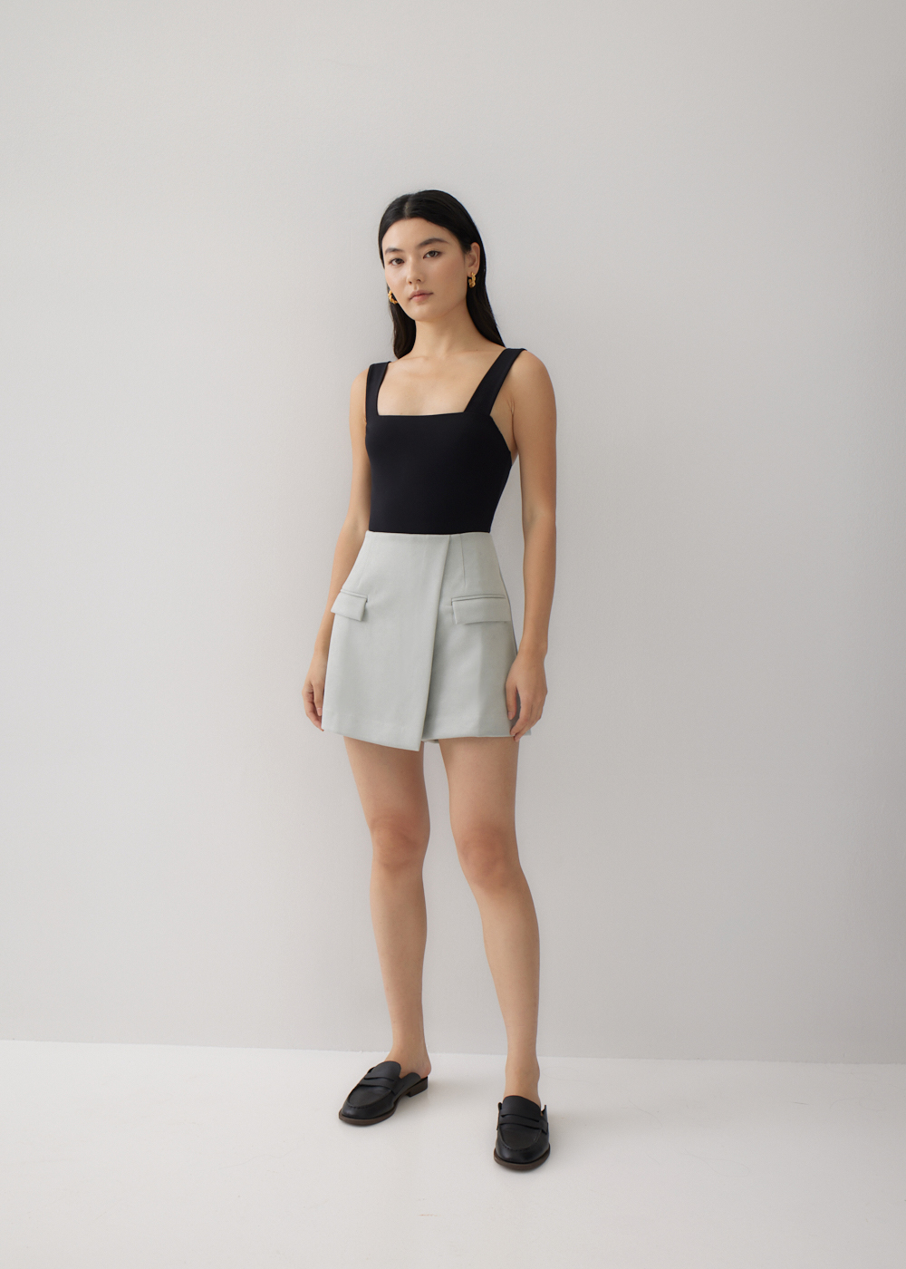 

Marguerite Suede Mini Skorts -410-XL