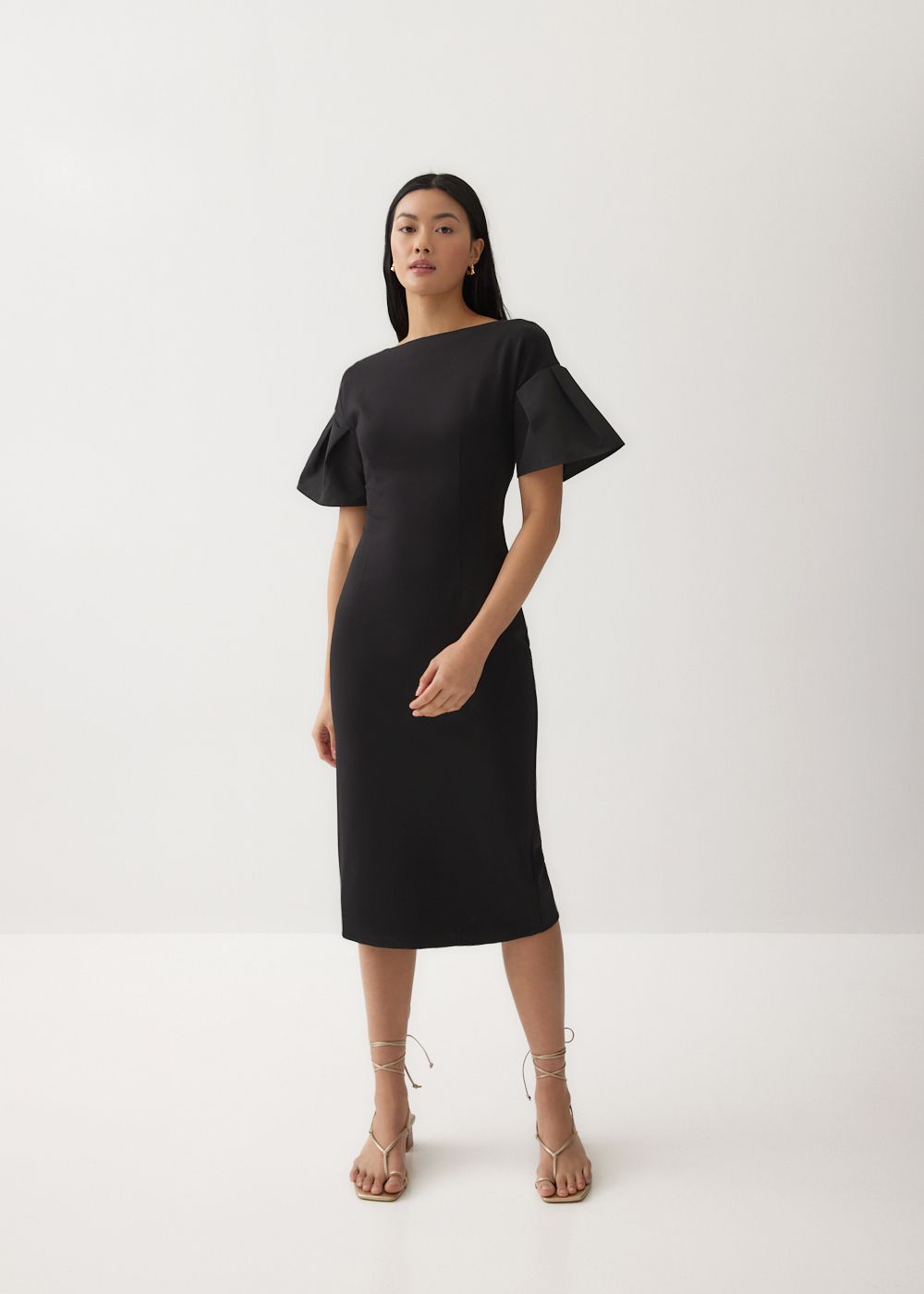 

Lalaine Contrast Fabric Dress-014-M