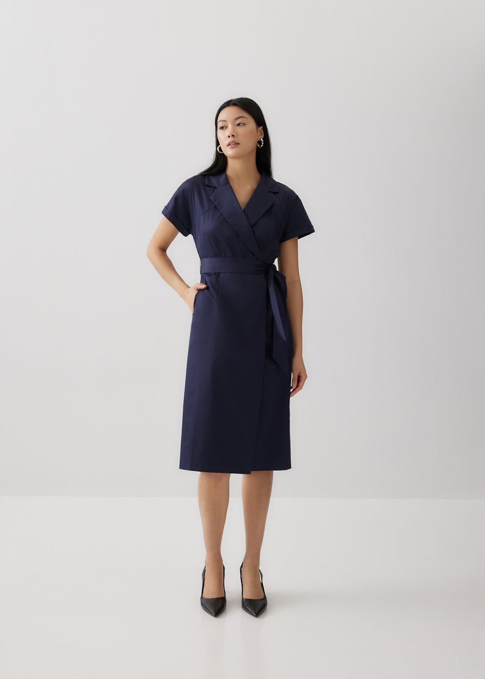 

Iza Tailored Wrap Dress-052-XL