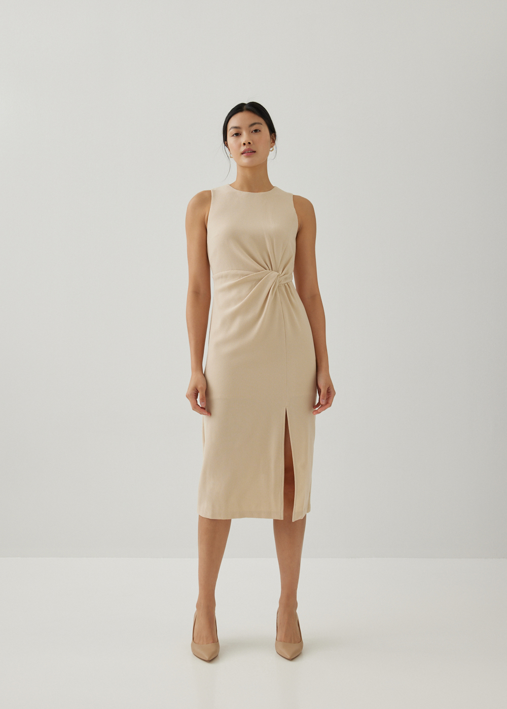 

Eartha Textured Side Twist Dress-279-S