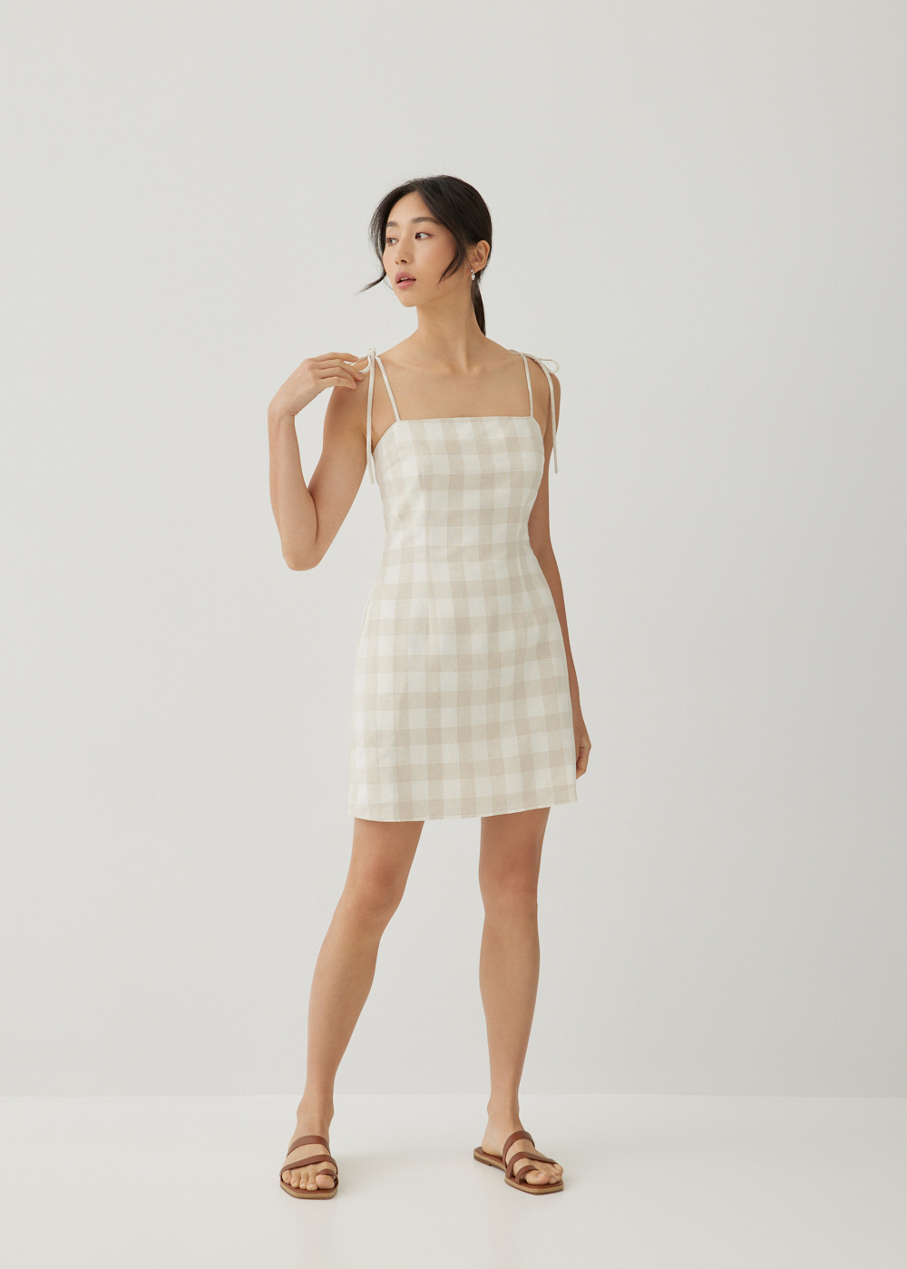 

Bitsy Gingham Camisole Mini Dress-042-XXS