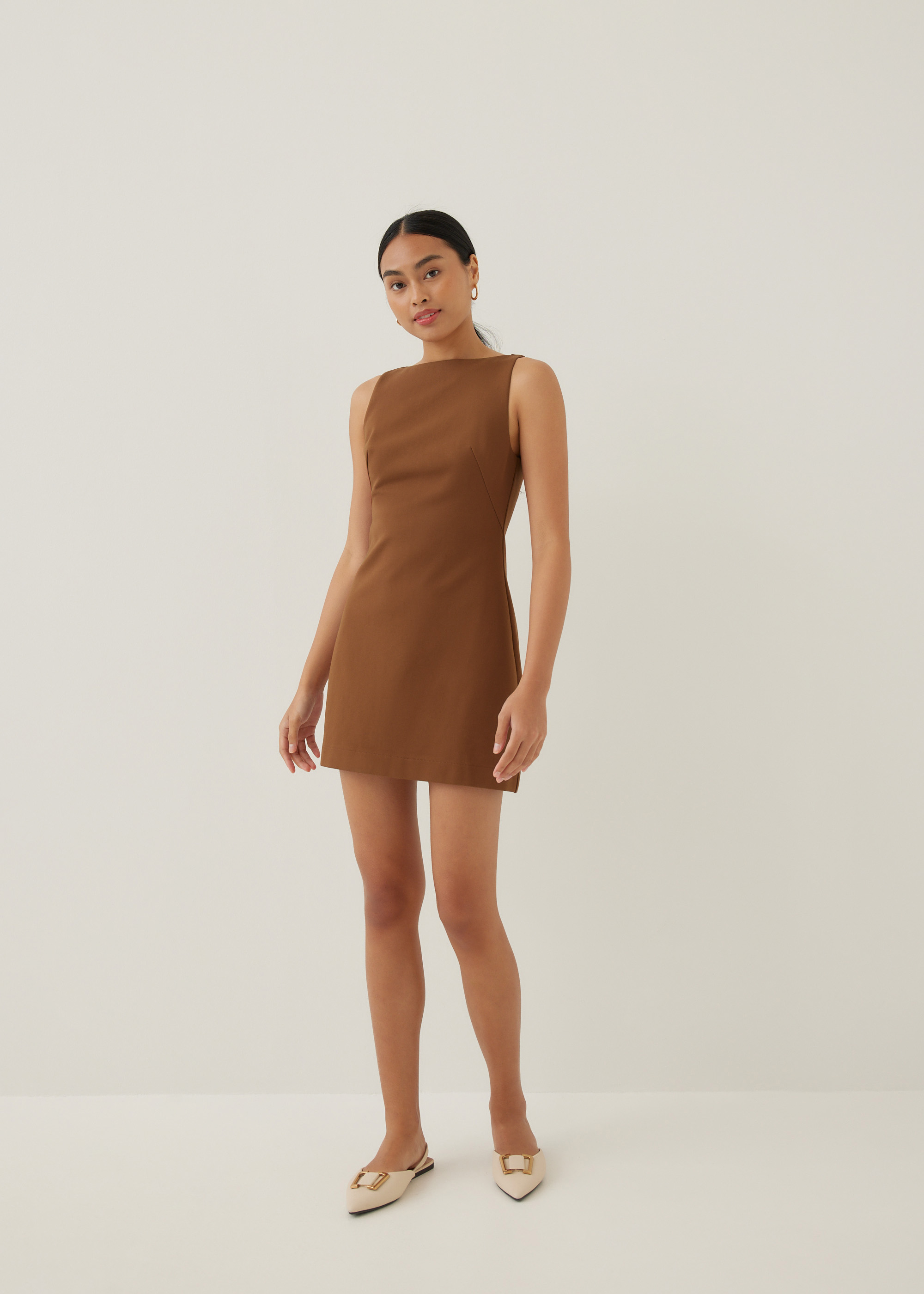 

Joselle Jersey Shift Mini Dress-277-M