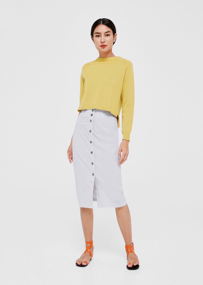 Button front pencil skirt Clearance