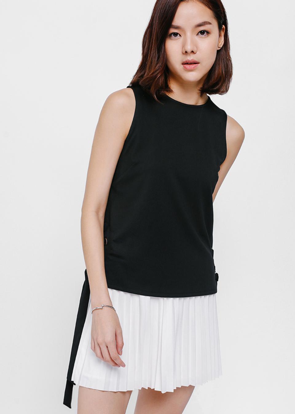 Reneta Side Lace Up Knit Top