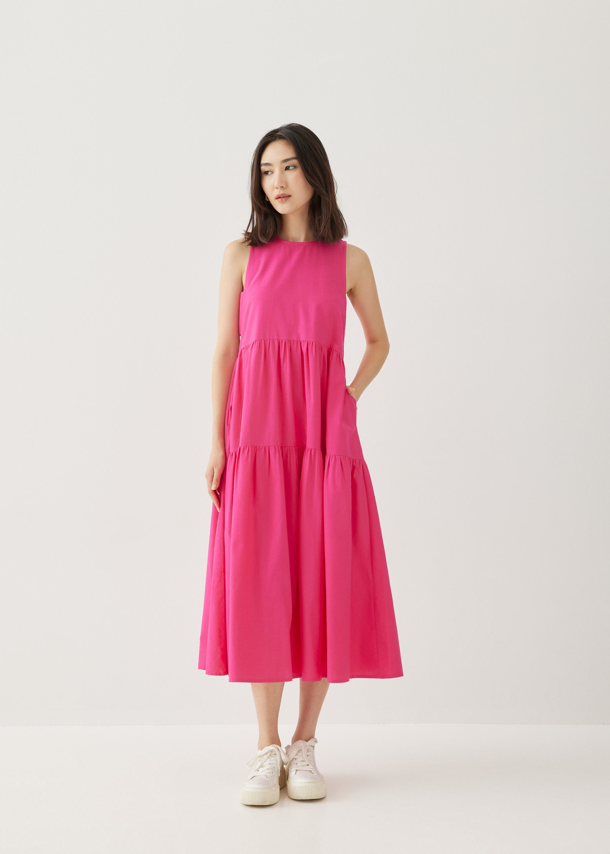 

Peppa Cotton Trapeze Maxi Dress-053-S