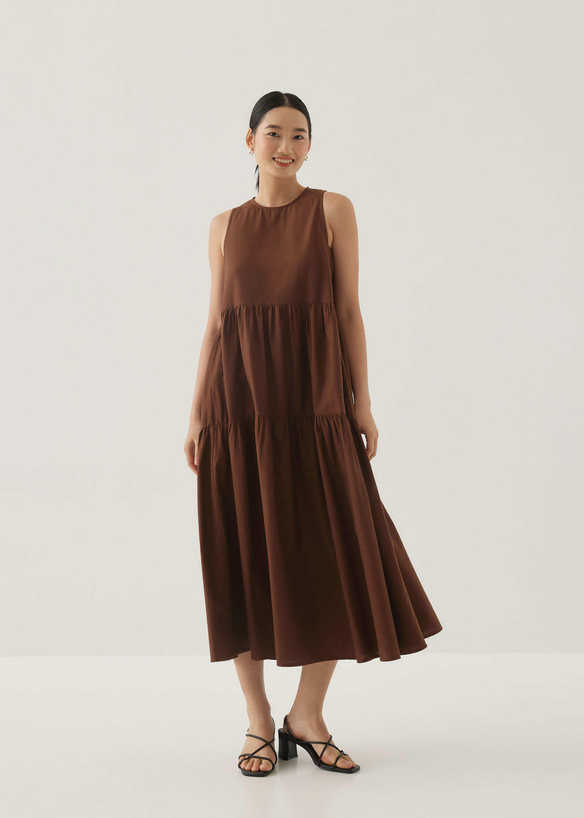 

Peppa Cotton Trapeze Maxi Dress-273-L