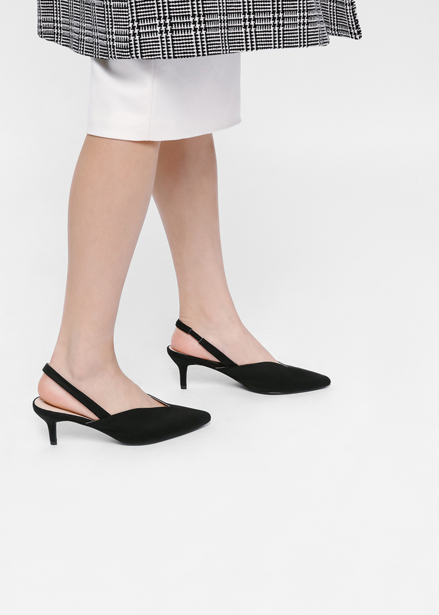 pointed toe slingback heels