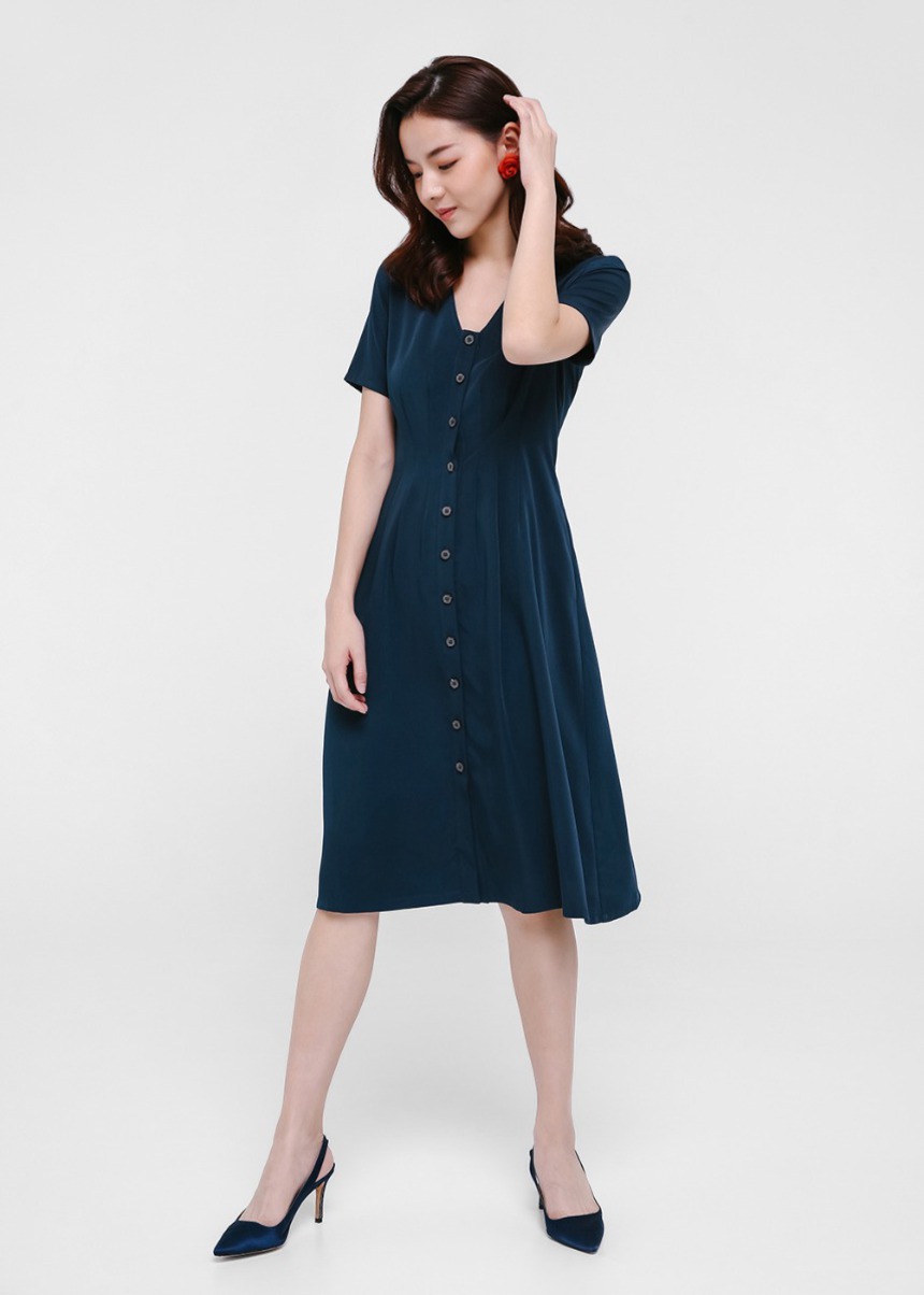 dress with buttons down the back