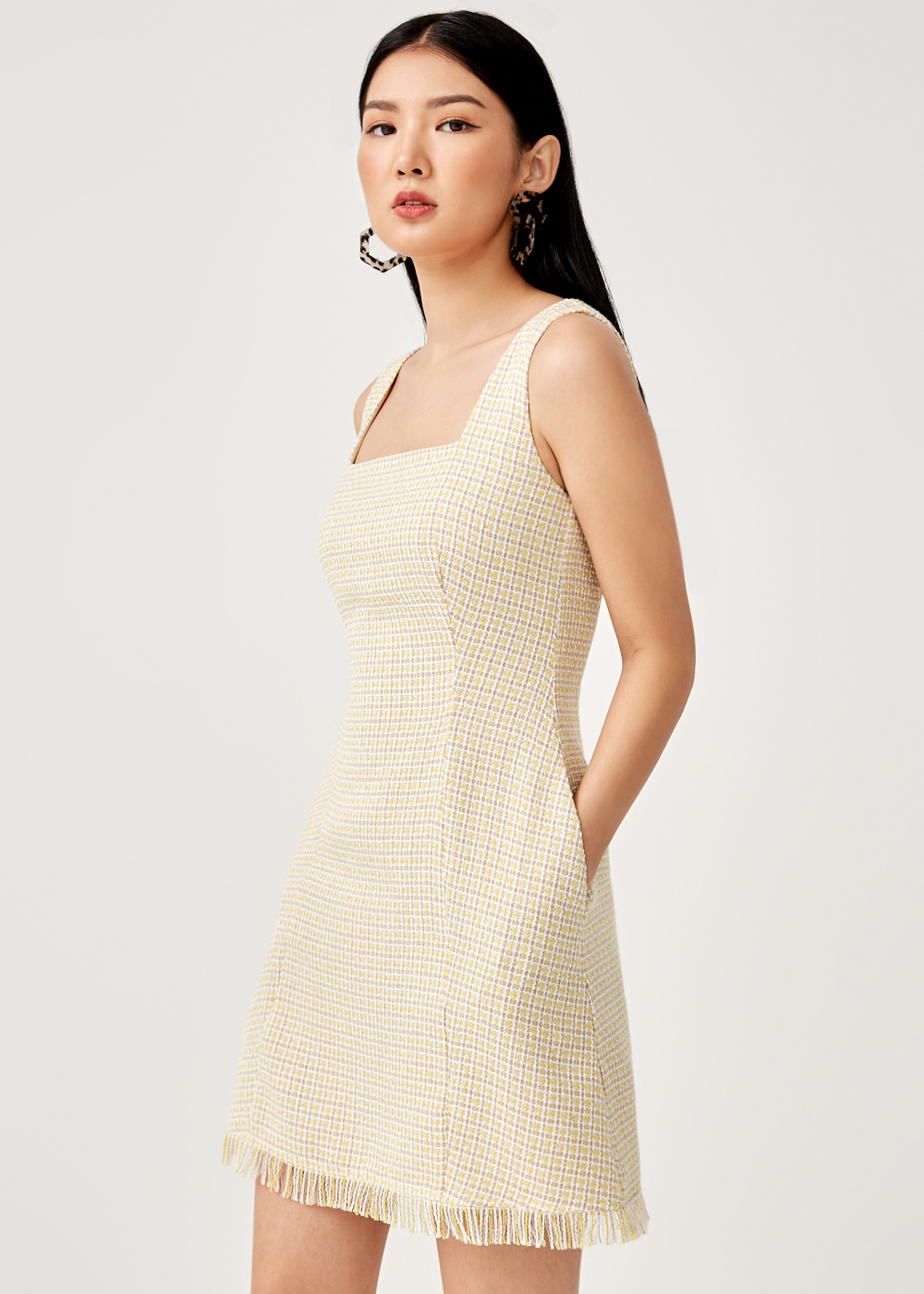 Buy Leia Tweed A-line Mini Dress @ Love, Bonito Singapore | Shop 