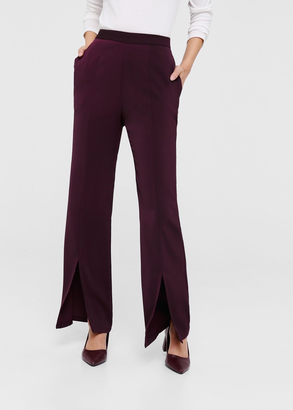 slit flare pants
