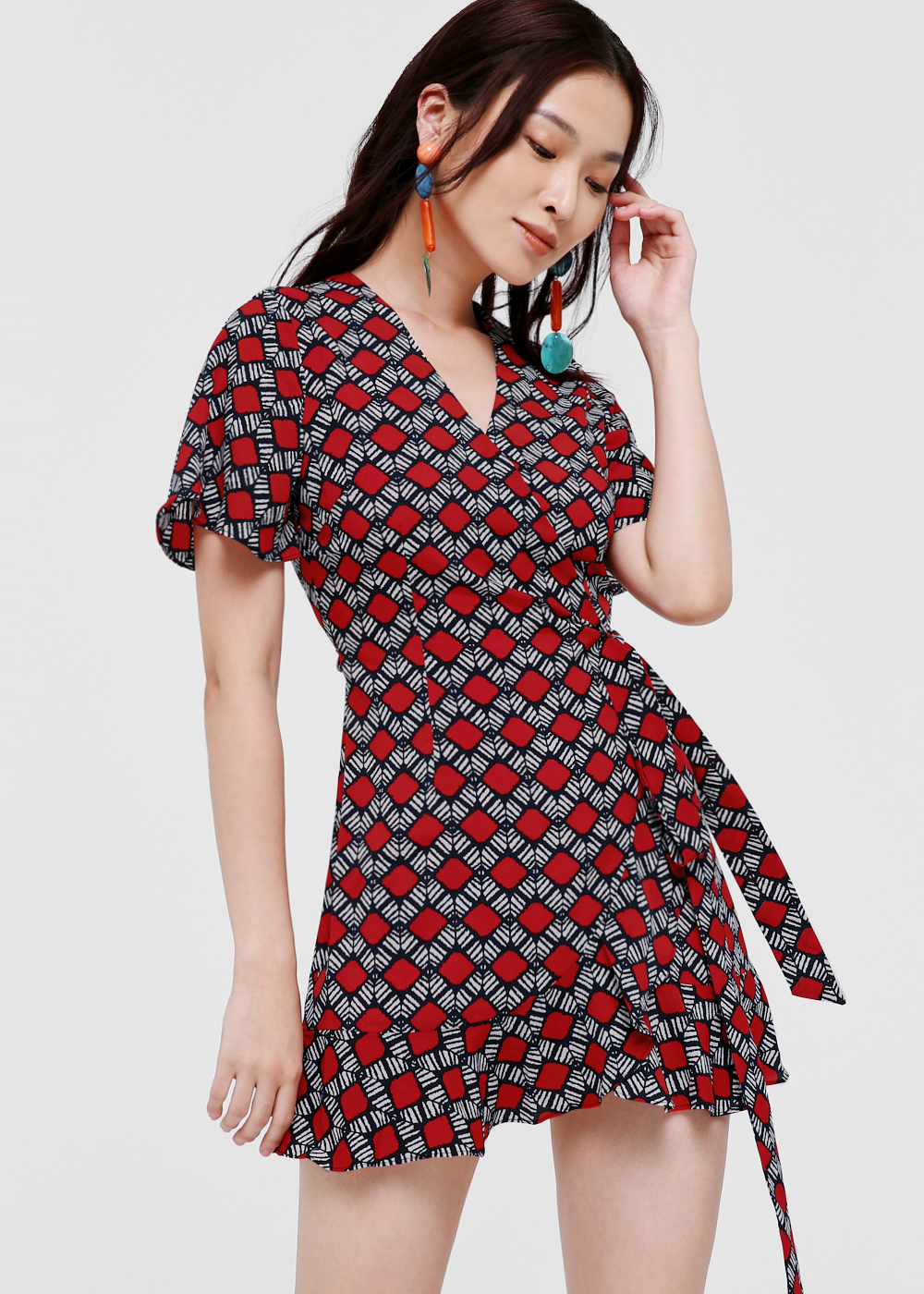 Printed wrap dress Clearance