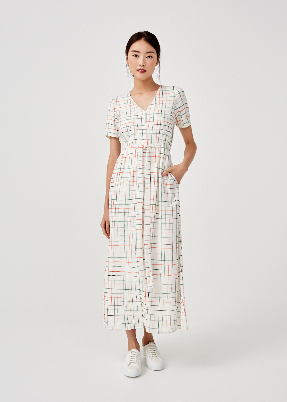 front button down dress