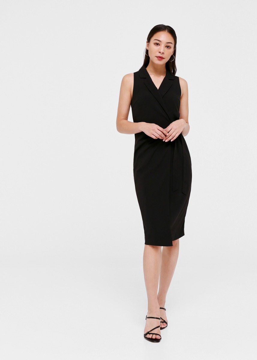wrap pencil dress