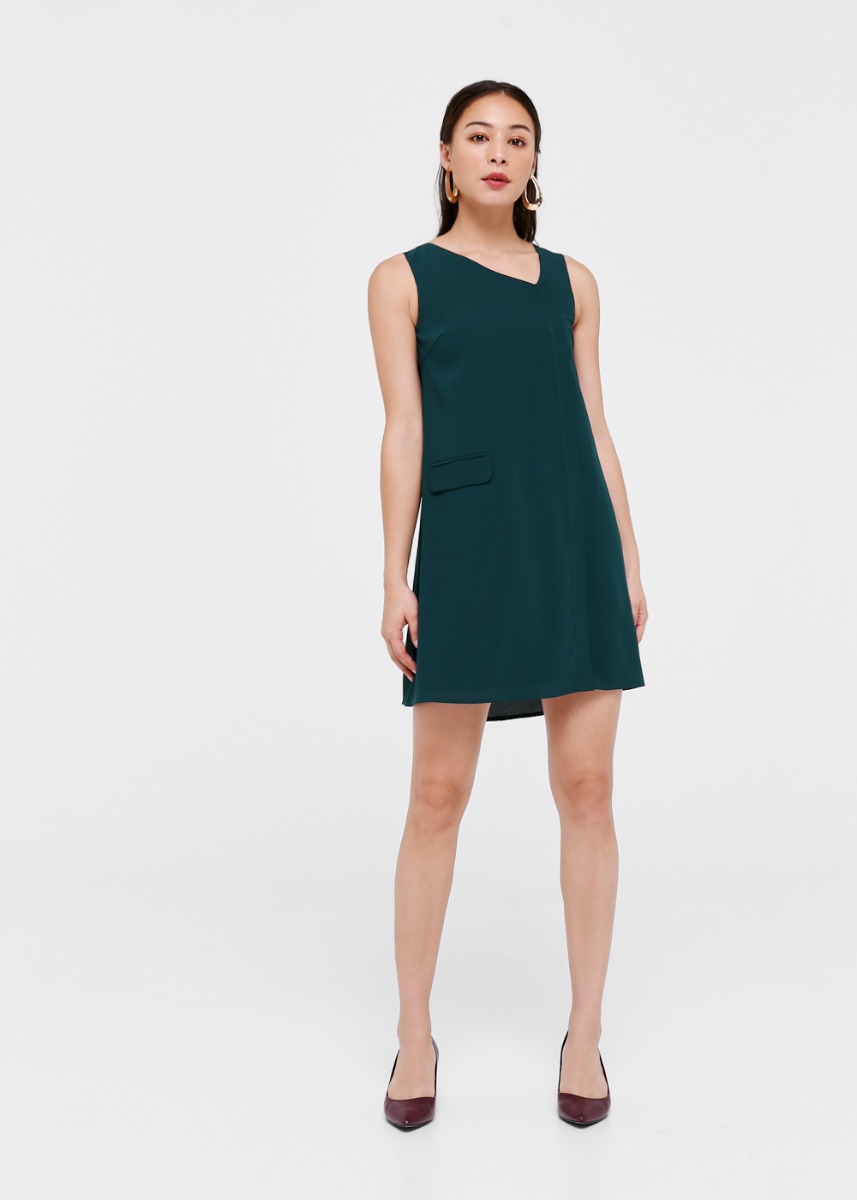 asymmetrical shift dress