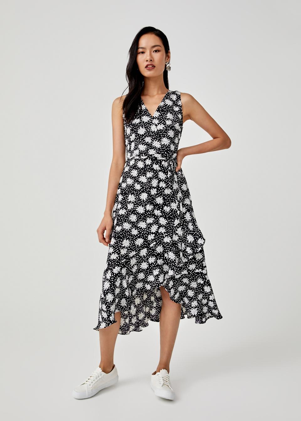 Buy Kylie Ruffle Hem Wrap Dress @ Love, Bonito Singapore | Shop Women's ...