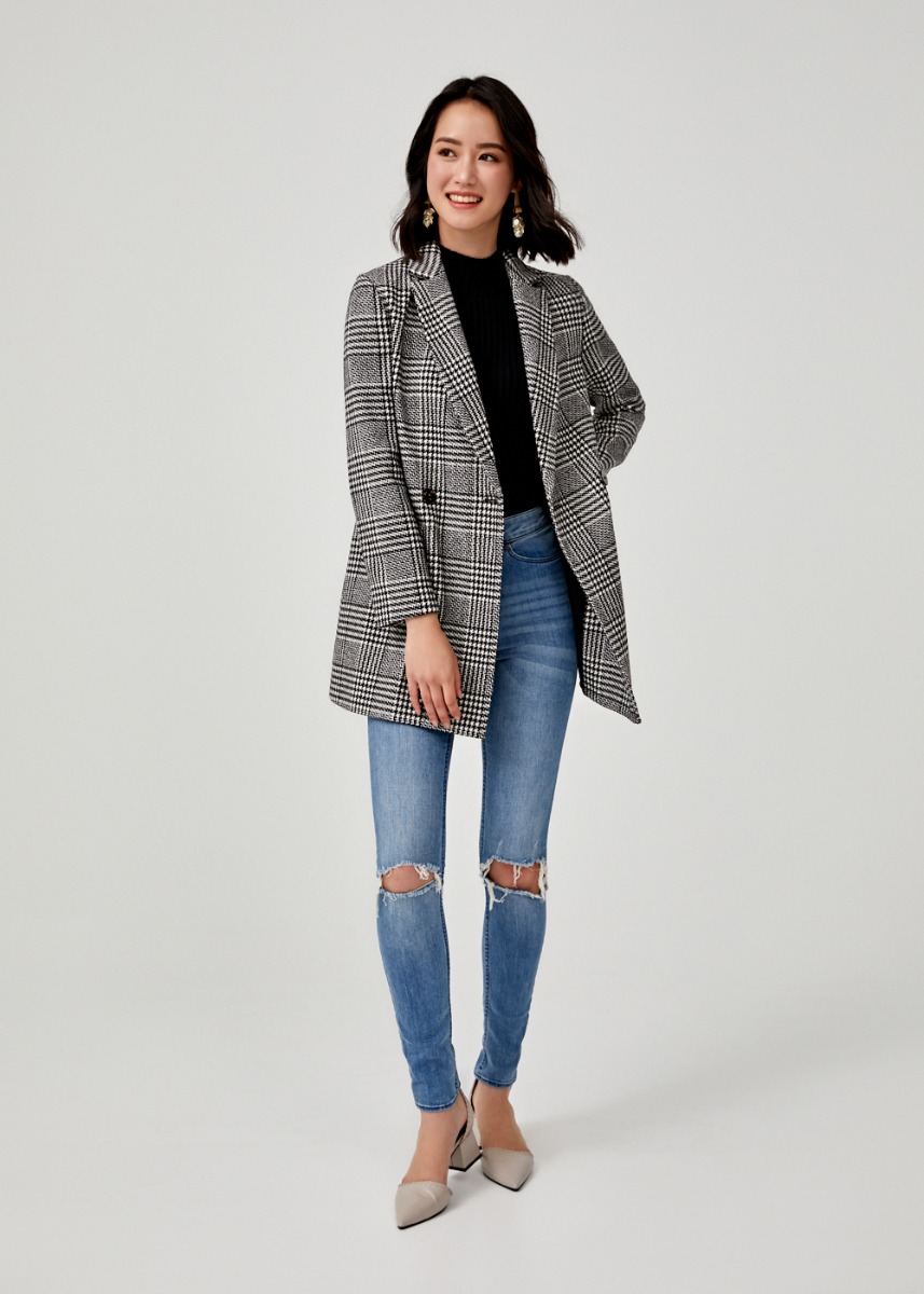 

Aurianna Plaid Double Breasted Blazer-014-L