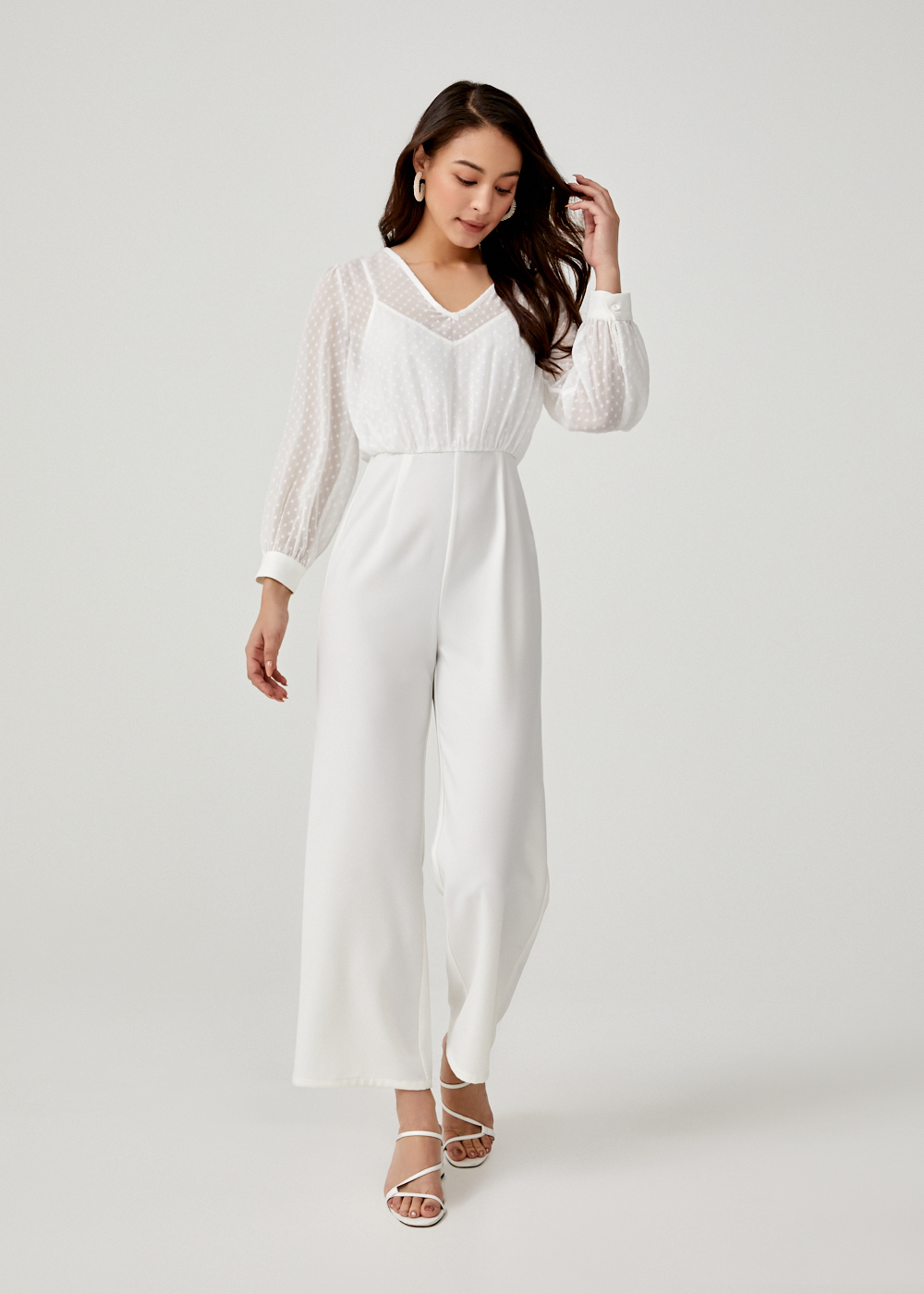 Buy Henrietta V-neck Jumpsuit @ Love, Bonito Singapore | Shop Women's Fashion Online