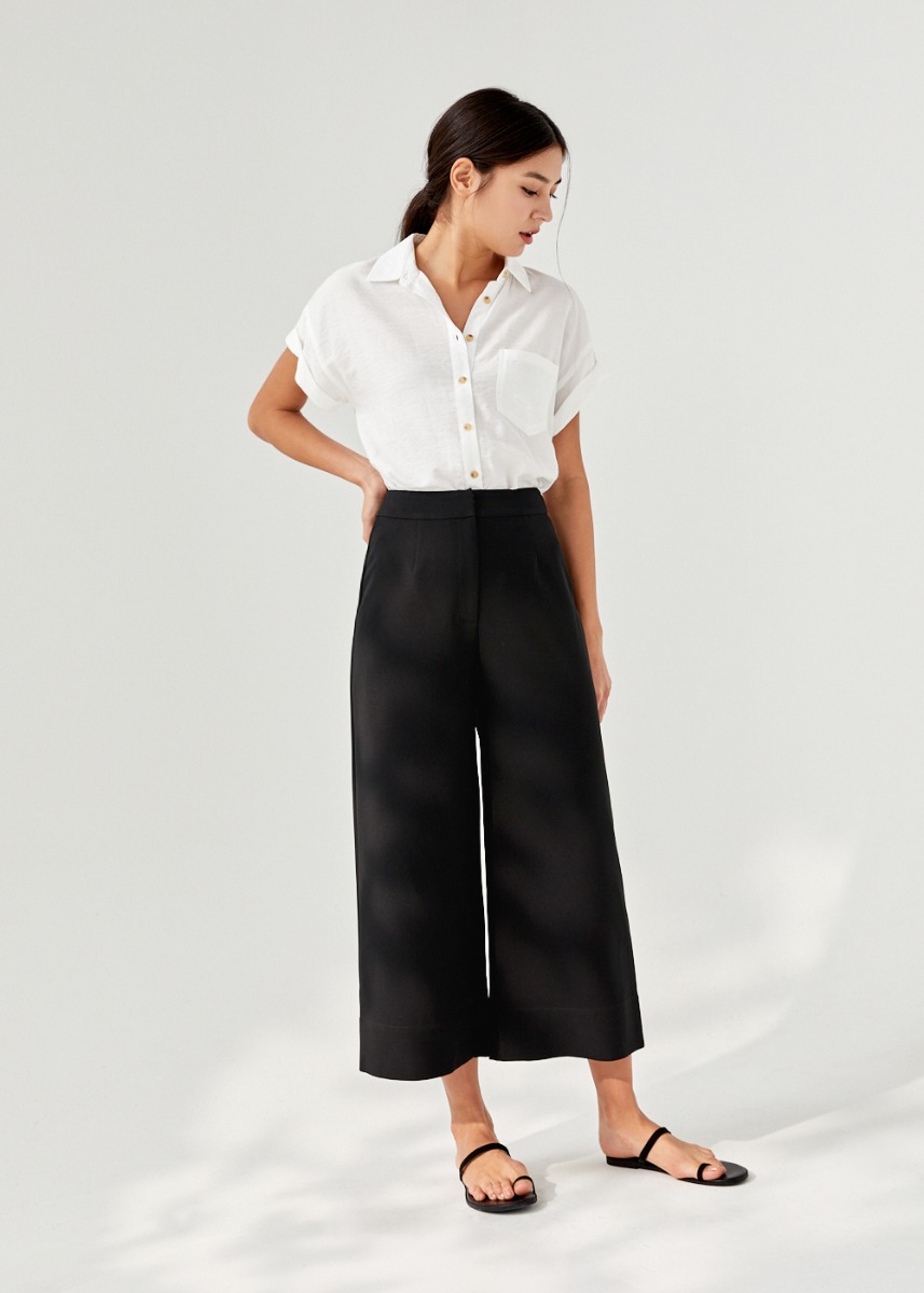 

Sheba Tailored Wide Leg Pants-014-XS