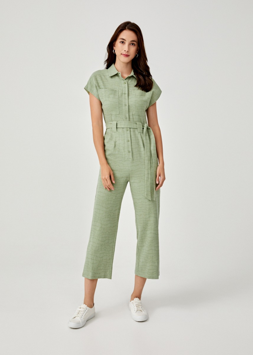 

Fidelia Jacquard Wide Leg Jumpsuit-006-XS