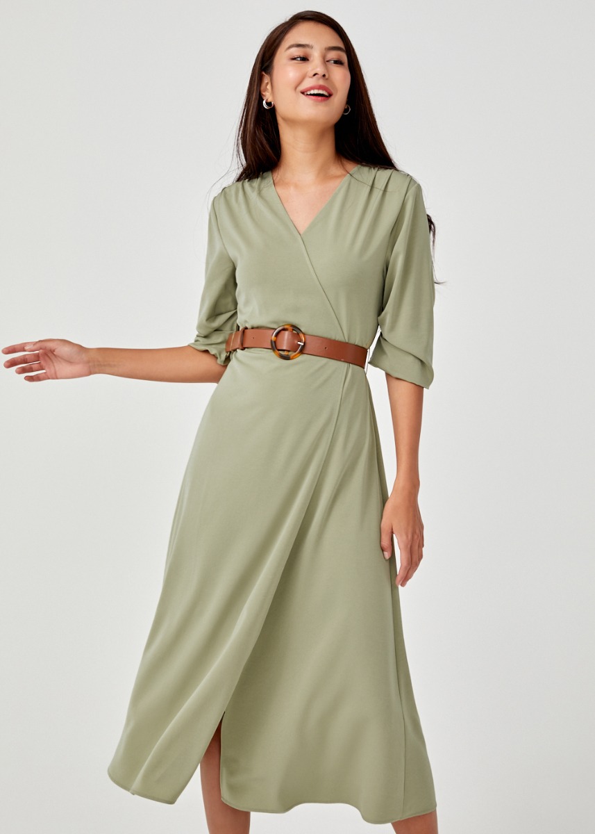 Buy Samara Belted Maxi Wrap Dress @ Love, Bonito Singapore | Shop 
