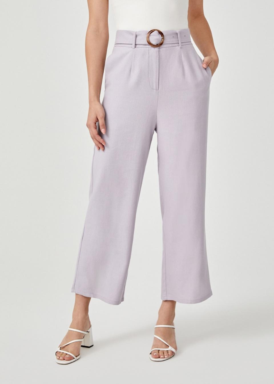 Joselyn Belted Straight Leg Pants