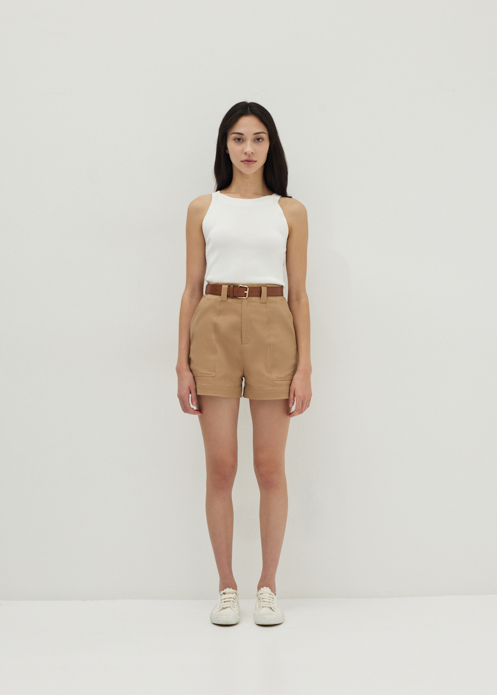 

Wesson Belted Cotton Shorts-124-S