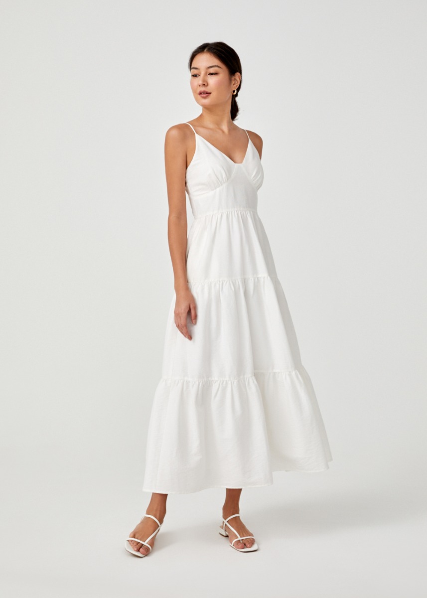 

Lainey Ruched Panel Camisole Maxi Dress-031-XS