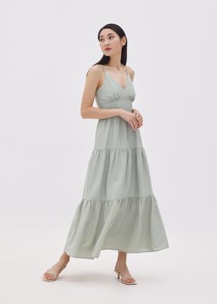 Lainey Ruched Panel Camisole Maxi Dress