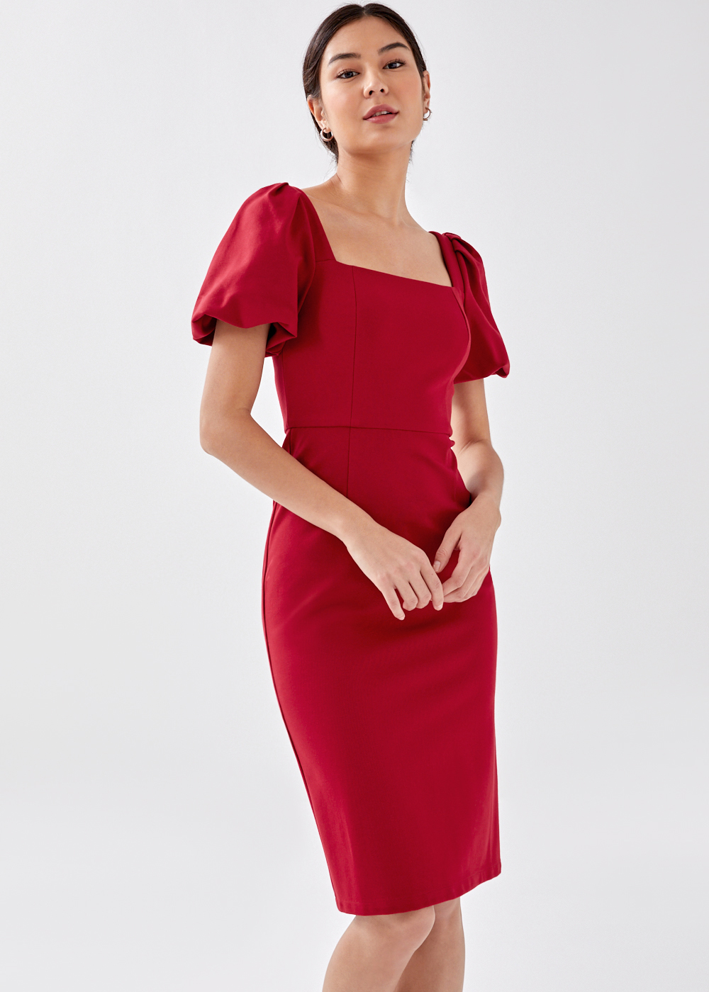 coast shailene puff sleeve dress